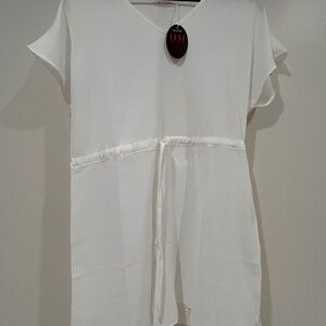 Bluetime White Sheer Dress 100% polyester.